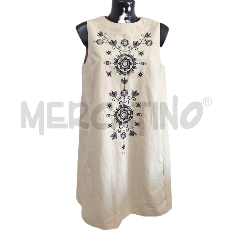 VESTITO DONNA WEEKEND MAXMARA BEIGE DISEGNI NERO | Mercatino dell'Usato Ottaviano 1