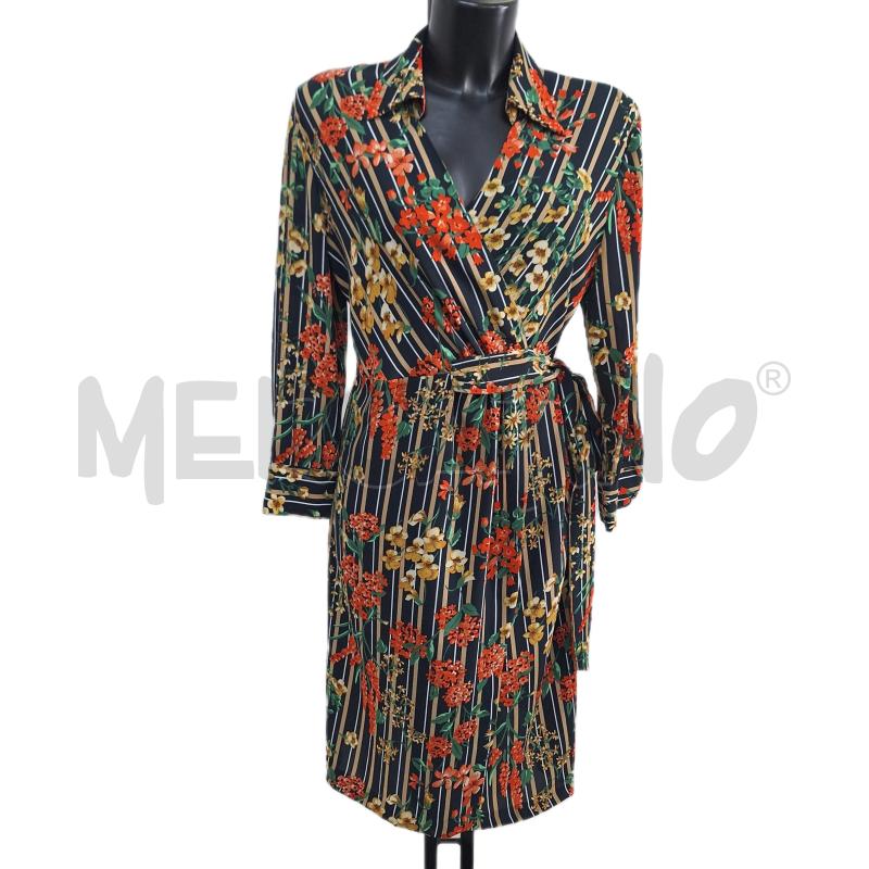 VESTITO DONNA ZARA BASIC NERO FIORI LUNGO | Mercatino dell'Usato Ottaviano 1