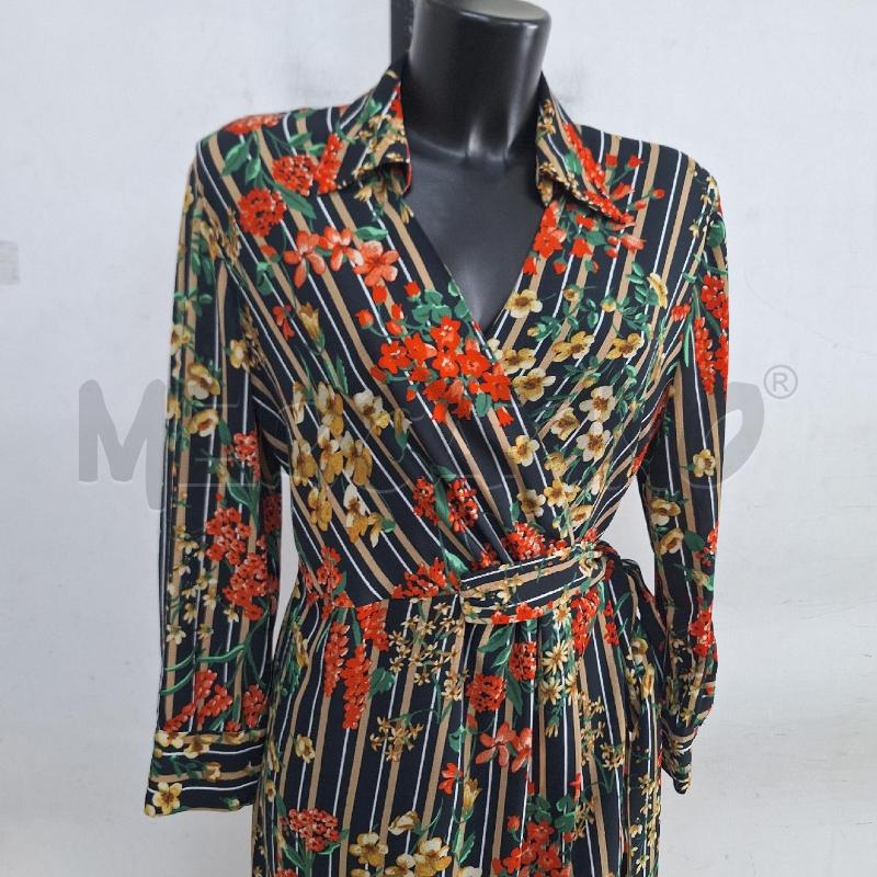 VESTITO DONNA ZARA BASIC NERO FIORI LUNGO | Mercatino dell'Usato Ottaviano 2