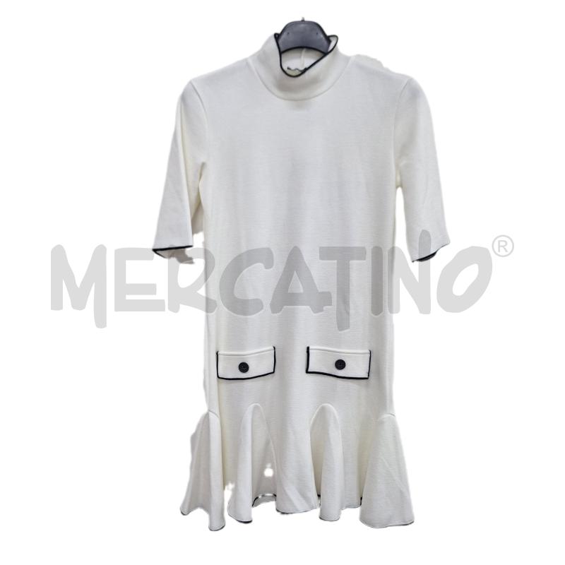 VESTITO DONNA ZARA BIANCO NERO FINTE TASCHE NUOVO | Mercatino dell'Usato Ottaviano 1