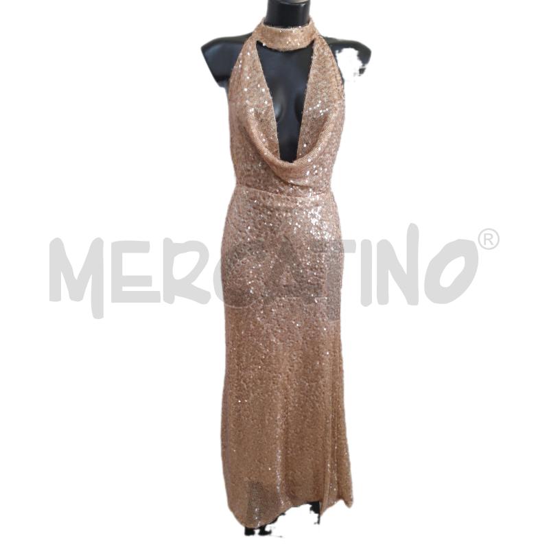 VESTITO DONNA ZARA LUNGO PAILLETTES ROSA | Mercatino dell'Usato Ottaviano 1