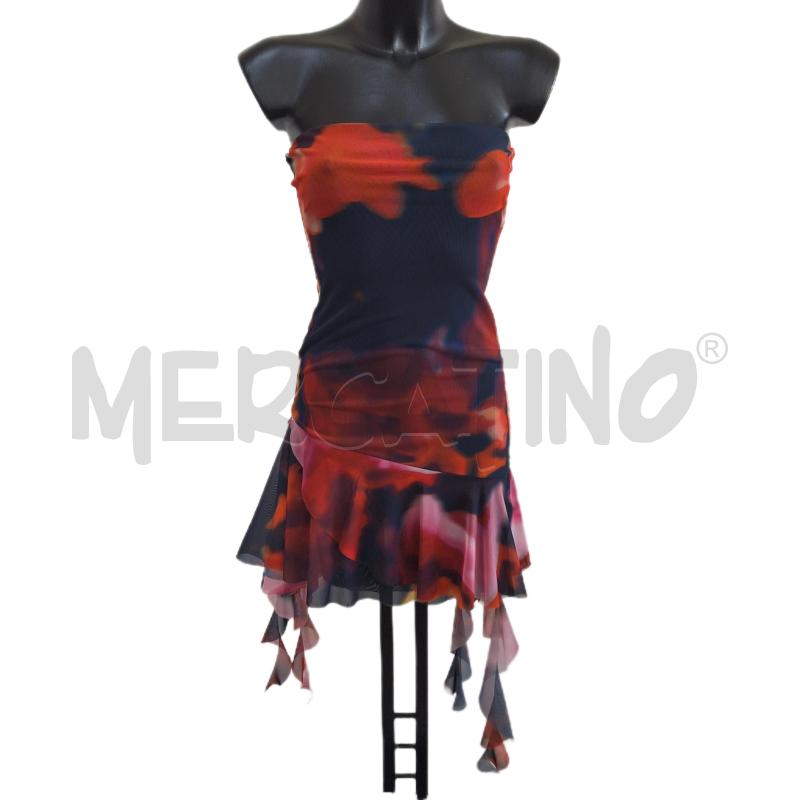 VESTITO DONNA ZARA ROSSO BLU SFUMATO | Mercatino dell'Usato Ottaviano 1