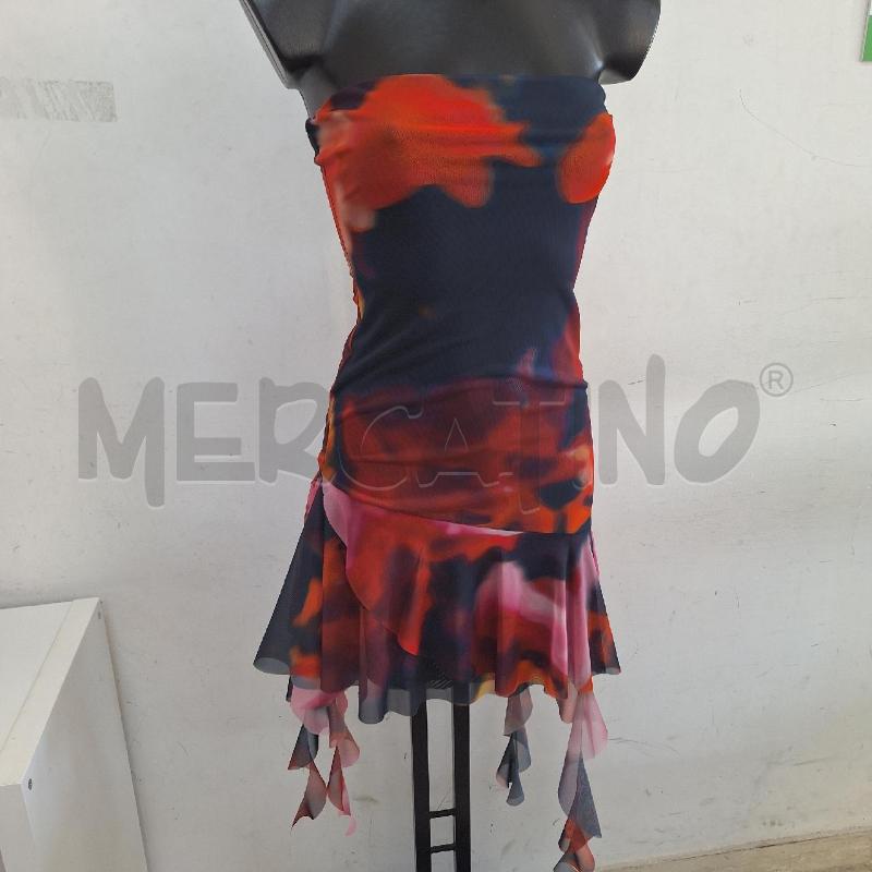 VESTITO DONNA ZARA ROSSO BLU SFUMATO | Mercatino dell'Usato Ottaviano 2
