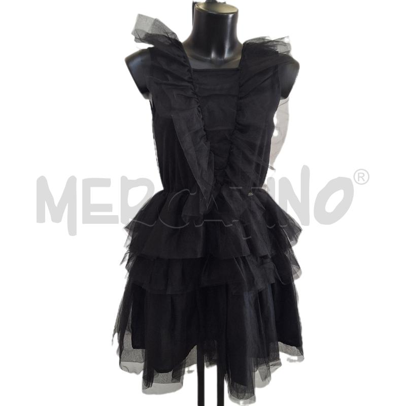 VESTITO RAGAZZA LIUJO MILANO NERO VELATO BALZE | Mercatino dell'Usato Ottaviano 1