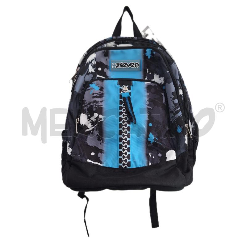 ZAINO SCUOLA SEVEN NERO AZZURRO | Mercatino dell'Usato Ottaviano 1