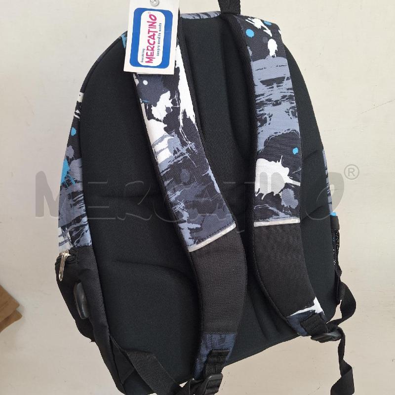 ZAINO SCUOLA SEVEN NERO AZZURRO | Mercatino dell'Usato Ottaviano 2