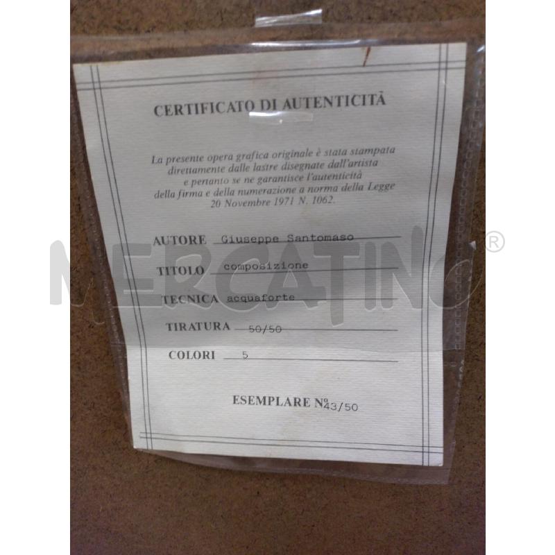ACQUAFORTE GIUSEPPE SANTOMASO NUMERATA  | Mercatino dell'Usato Oristano 5