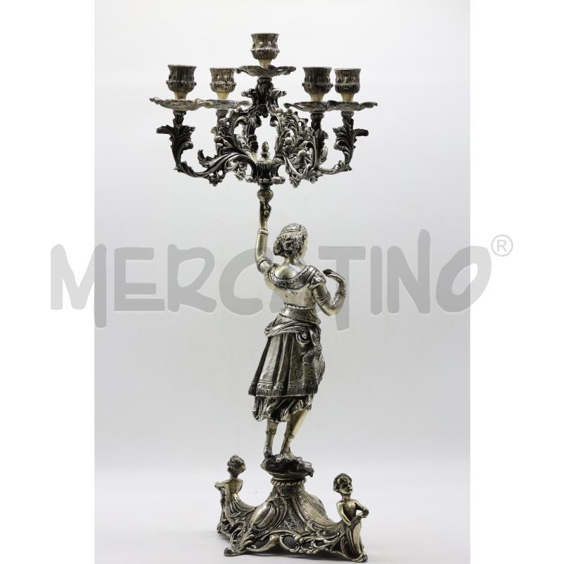 ANTICO CANDELABRO DONNA ARGENTATO 60CM | Mercatino dell'Usato Oristano 2