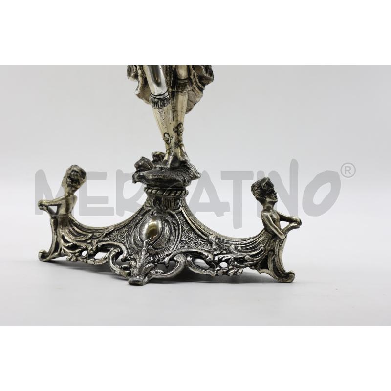 ANTICO CANDELABRO DONNA ARGENTATO 60CM | Mercatino dell'Usato Oristano 4