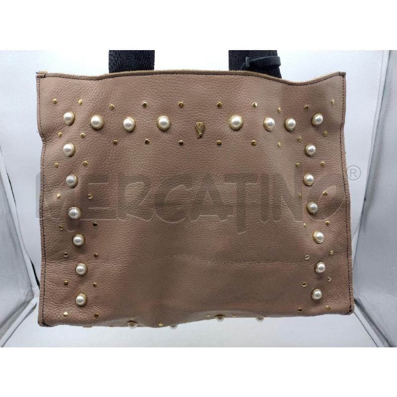 BORSA PELLE ROSA LUNA BAG PERLE | Mercatino dell'Usato Oristano 1