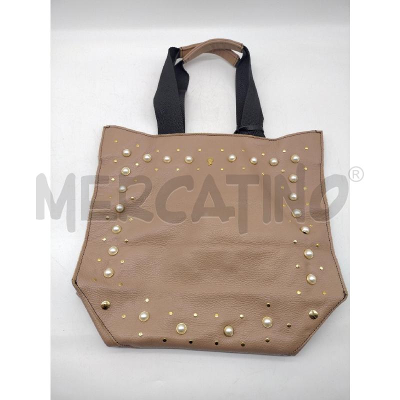 BORSA PELLE ROSA LUNA BAG PERLE | Mercatino dell'Usato Oristano 3