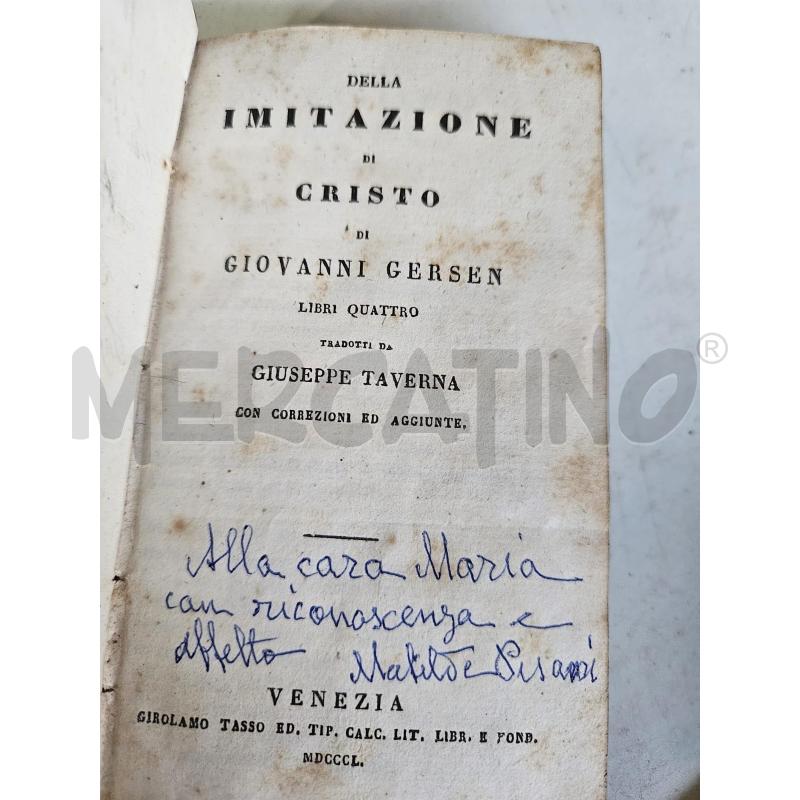 DELLA IMITAZIONE DI CRISTO 1850 | Mercatino dell'Usato Oristano 1