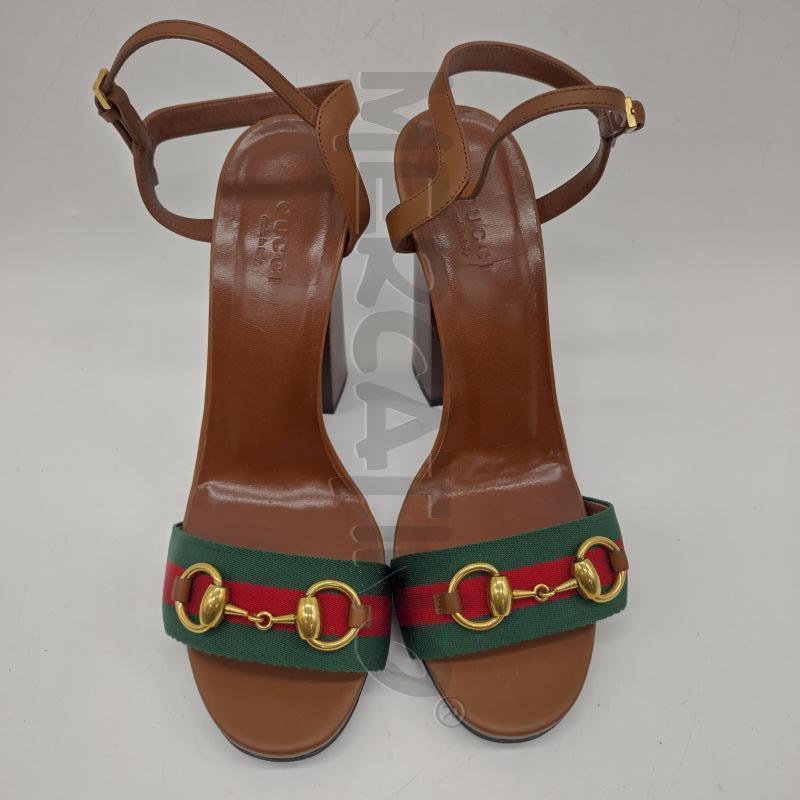GUCCI SANDALI CON MORSETTO TACCO ALTO TSS RSS/VRD | Mercatino dell'Usato Oristano 1