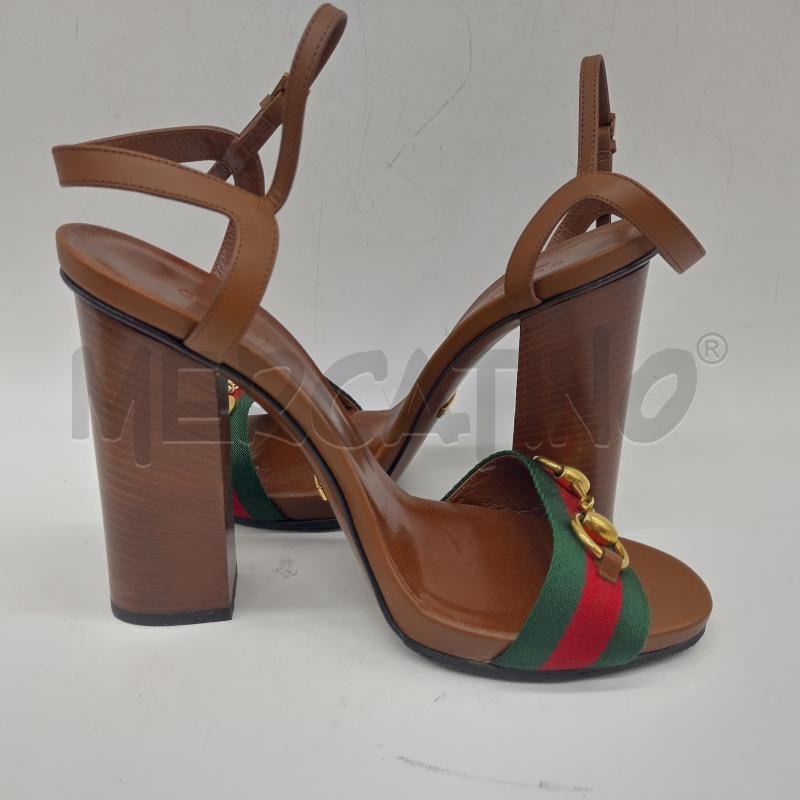 GUCCI SANDALI CON MORSETTO TACCO ALTO TSS RSS/VRD | Mercatino dell'Usato Oristano 4