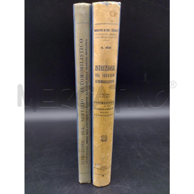 ISTRUZIONE SERV AUTOMOBILISTICO 1952/55 2 VOL | Mercatino dell'Usato Oristano 5