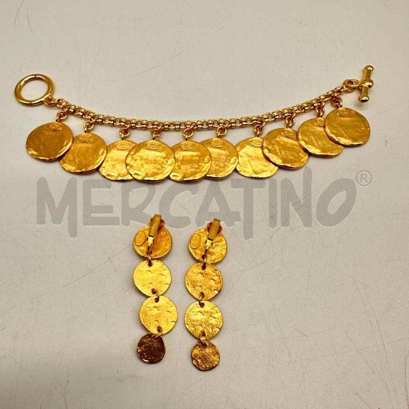KENNETH J LANE BRACCIALE CON ORECCHINI DORATO | Mercatino dell'Usato Oristano 3