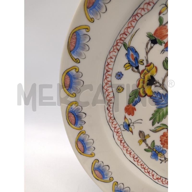 PIATTO PORCELLANA DIS FIORI+ANIMALI FIRMATO | Mercatino dell'Usato Oristano 4