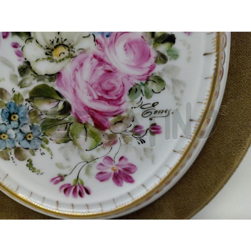 PLACCA CERAMICA EMY OVALE FLOREALE | Mercatino dell'Usato Oristano 3