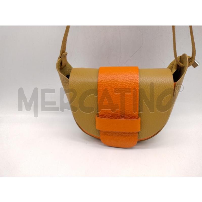 POCHETTE PELLE ARANCIO TORTORA  | Mercatino dell'Usato Oristano 1