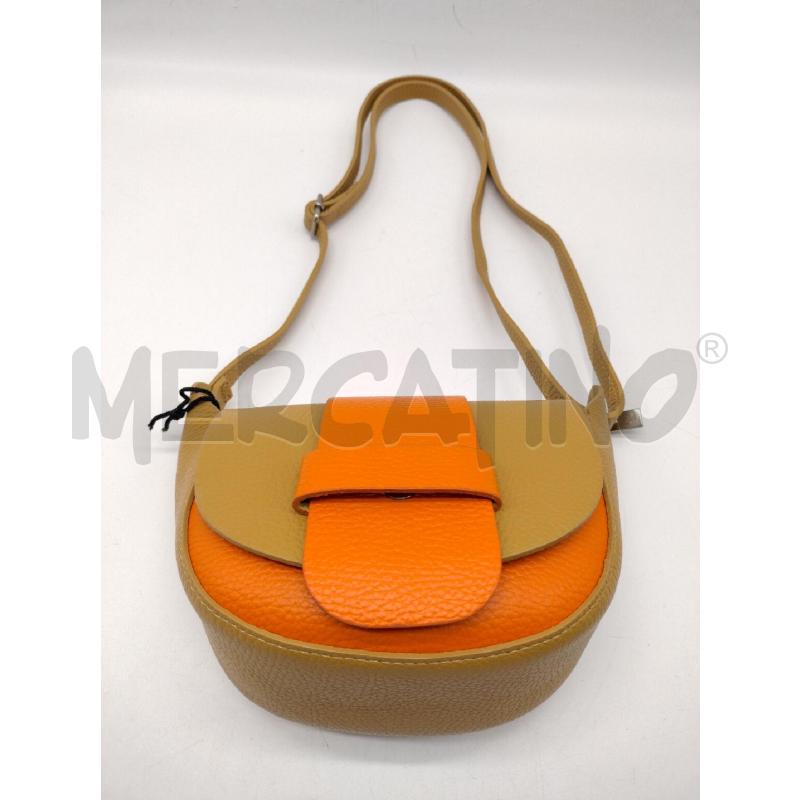 POCHETTE PELLE ARANCIO TORTORA  | Mercatino dell'Usato Oristano 3
