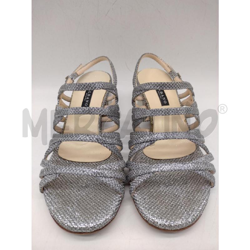 SANDALI DONNA ALBANO MIGNON 37 ARGENTO | Mercatino dell'Usato Oristano 1
