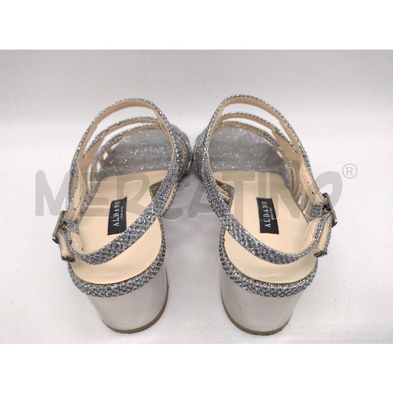 SANDALI DONNA ALBANO MIGNON 37 ARGENTO | Mercatino dell'Usato Oristano 4