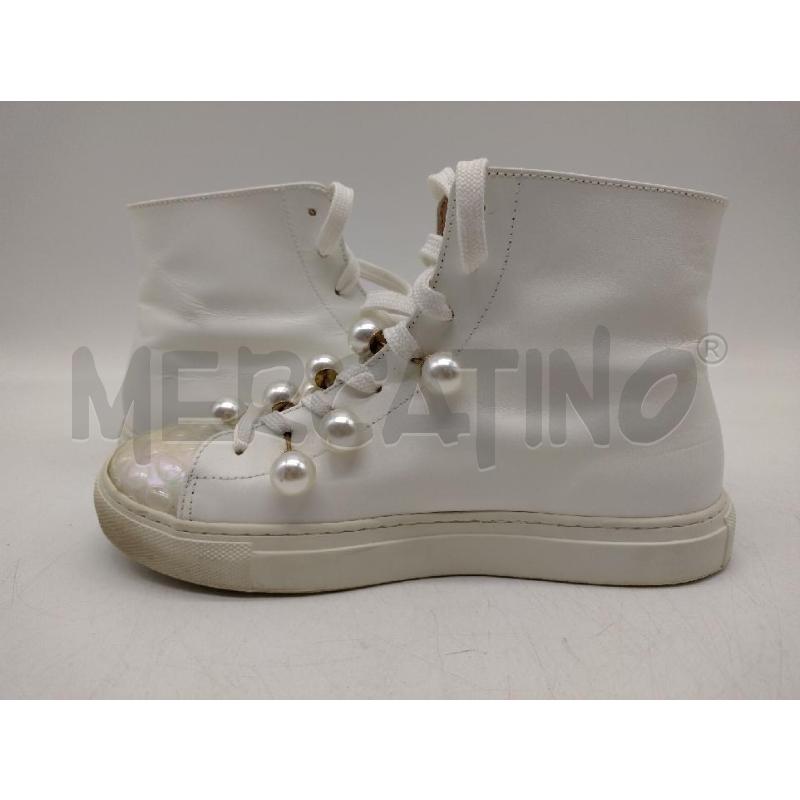SCARPE DONNA PELLE BIANCA PERLE 36 POKEMAOKE | Mercatino dell'Usato Oristano 4