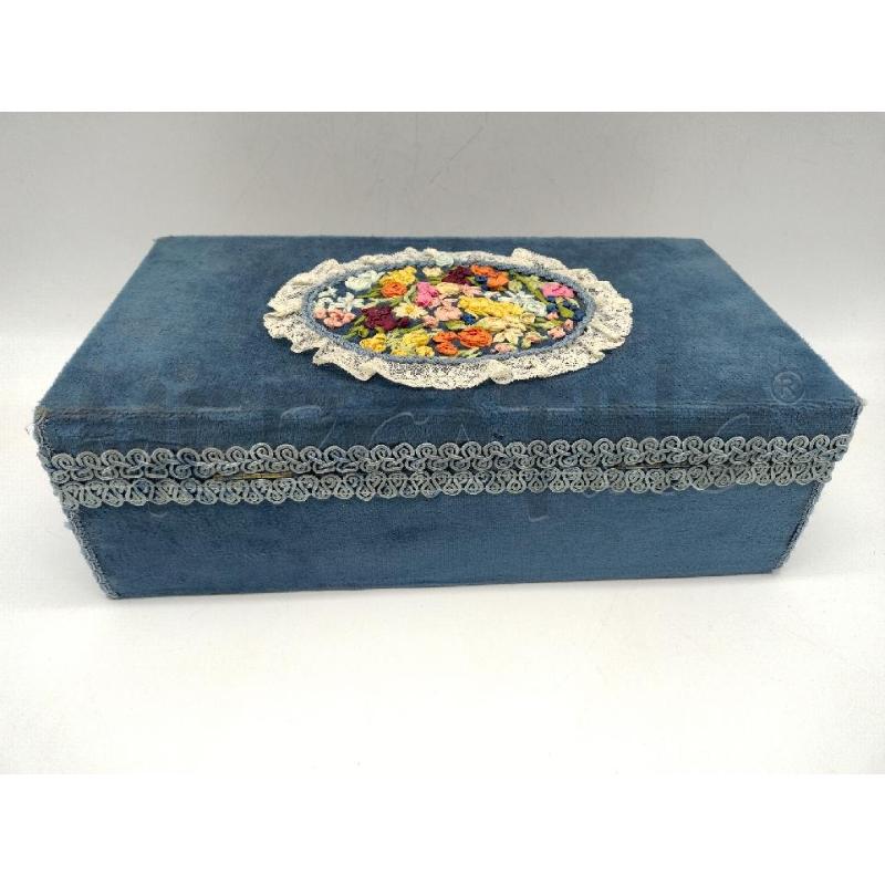 SCATOLA FODERATA BLU | Mercatino dell'Usato Oristano 4