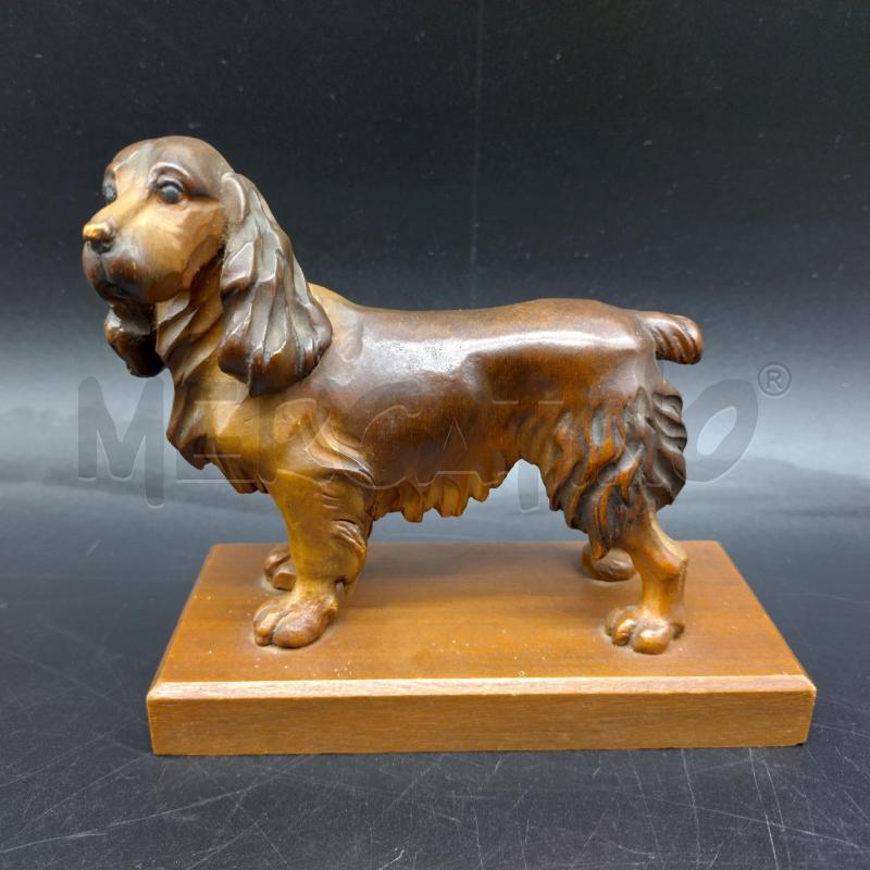 SCULTURA CANE ANRI COCKER LEGNO | Mercatino dell'Usato Oristano 1