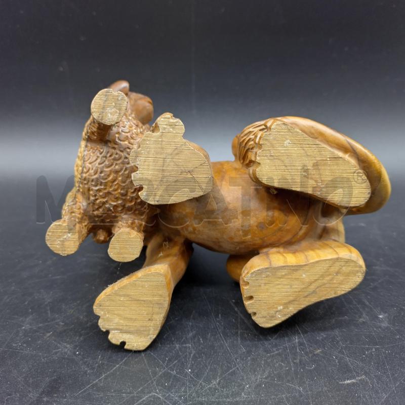 SCULTURA IL LEONE E L'AGNELLO ULIVO | Mercatino dell'Usato Oristano 5