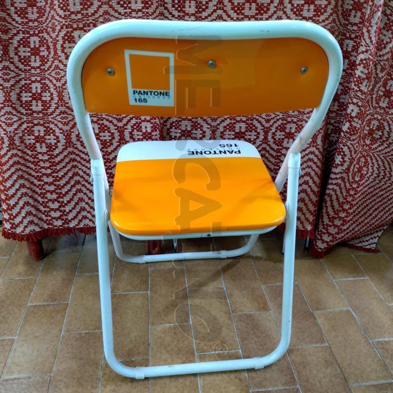 SEDIA PIEGHEVOLE SELETTI PANTONE ARANCIO DA RIVEDERE | Mercatino dell'Usato Oristano 3