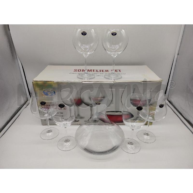 SET SOMELIER DECANTER+6 BALOON | Mercatino dell'Usato Oristano 1