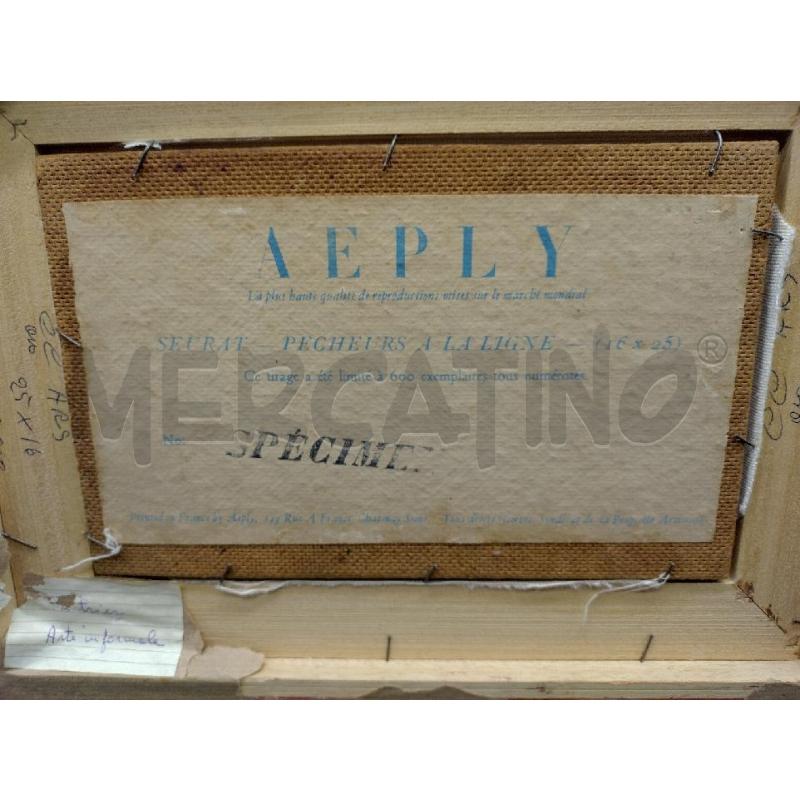 SEURAT PECHEURS.. PROCEDE AEPLY VINTAGE | Mercatino dell'Usato Oristano 4