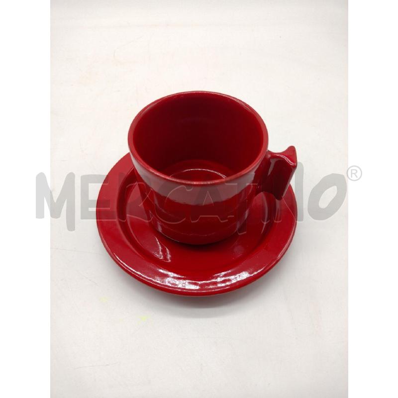 TAZZA COLAZIONE ROSSO NERA LEI E LUI | Mercatino dell'Usato Oristano 3