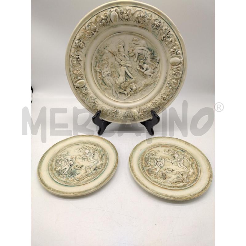 TRITTICO PIATTI BASSO RILIEVO | Mercatino dell'Usato Oristano 1