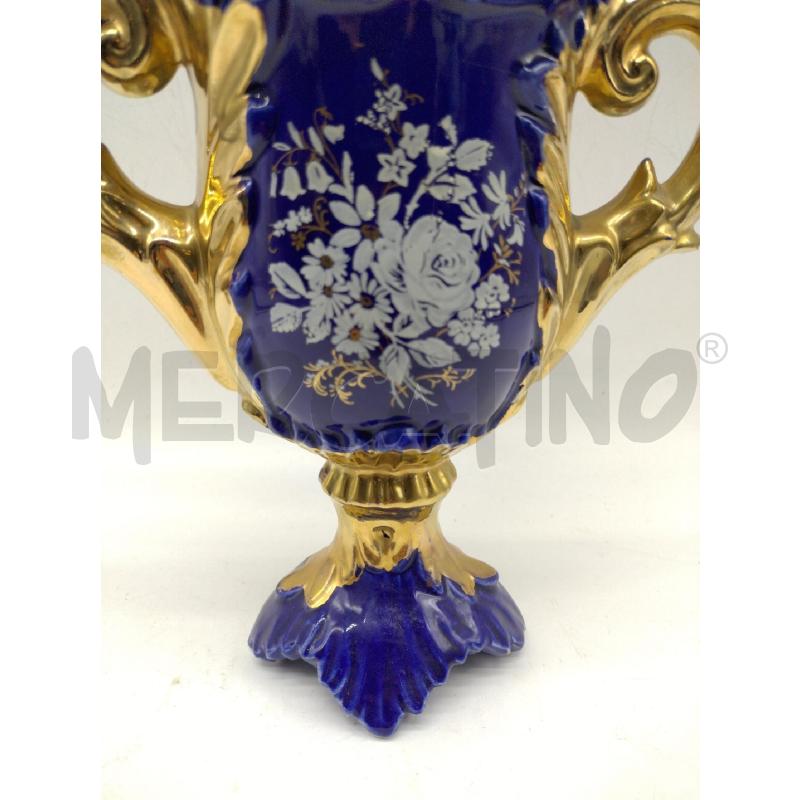 VASO BLU COBALTO 20 CM FIORI | Mercatino dell'Usato Oristano 3