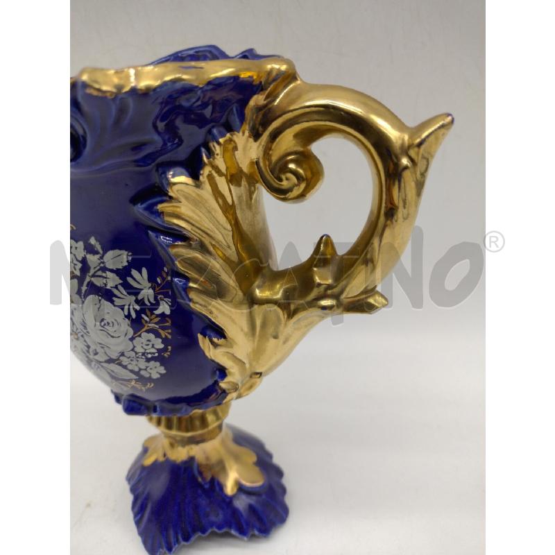 VASO BLU COBALTO 20 CM FIORI | Mercatino dell'Usato Oristano 4