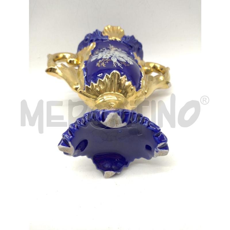 VASO BLU COBALTO 20 CM FIORI | Mercatino dell'Usato Oristano 5
