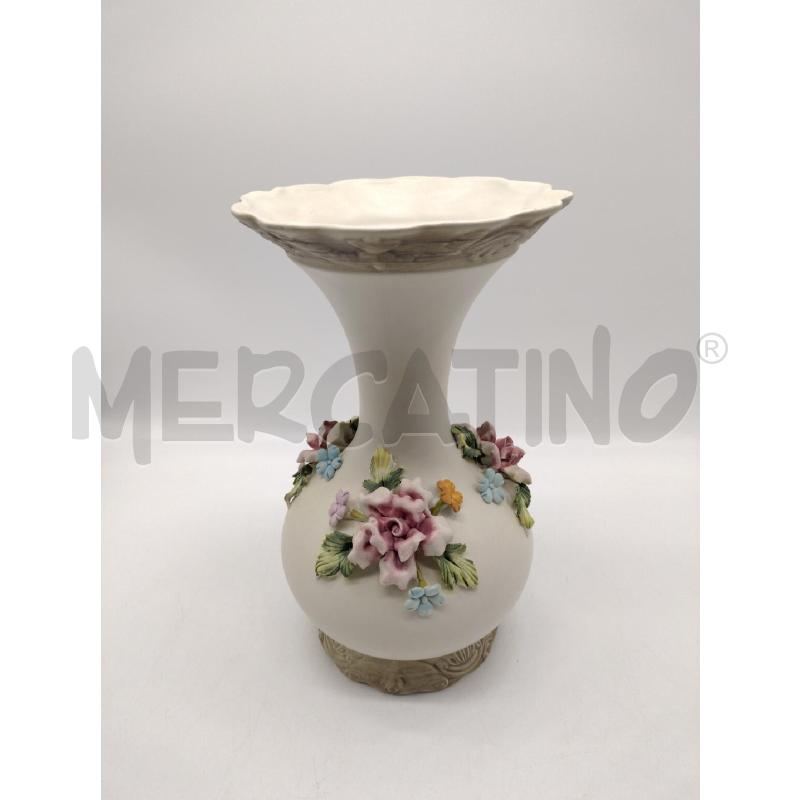 VASO CAPODIMONTE  SVASATO+ROSELLINE | Mercatino dell'Usato Oristano 1