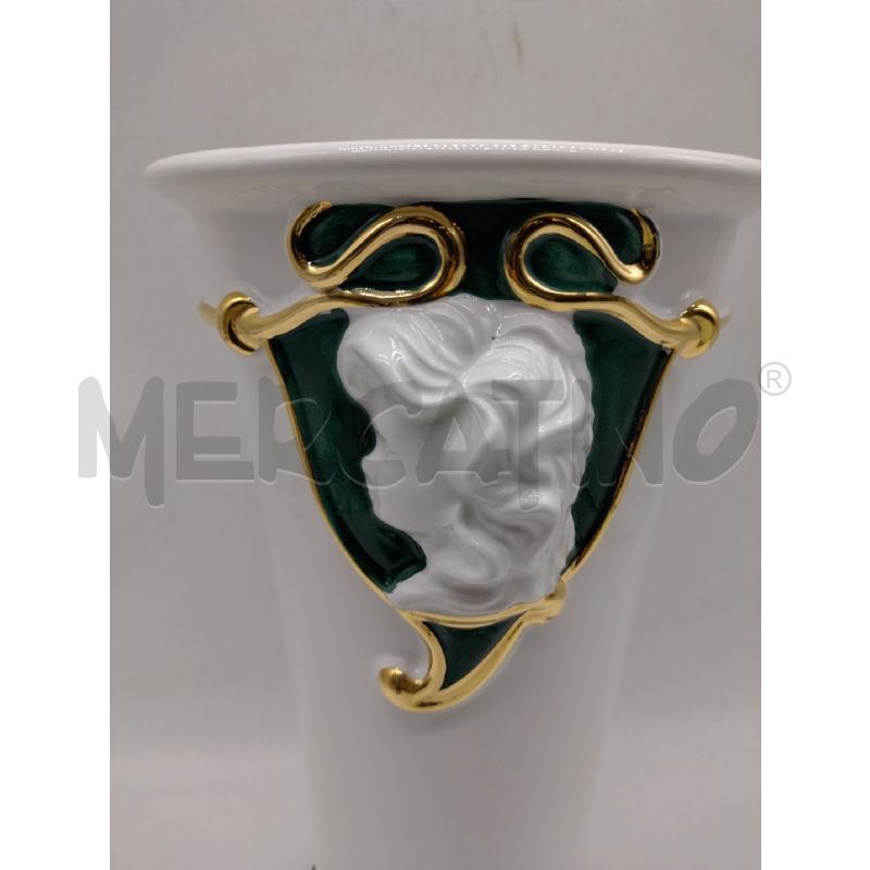 VASO CER CONICO  VOLTO DNN BC/DOR/VRD | Mercatino dell'Usato Oristano 3