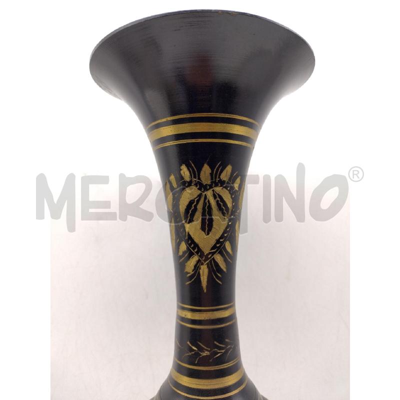 VASO METALLO MET INTARSI ORO 43CM | Mercatino dell'Usato Oristano 3