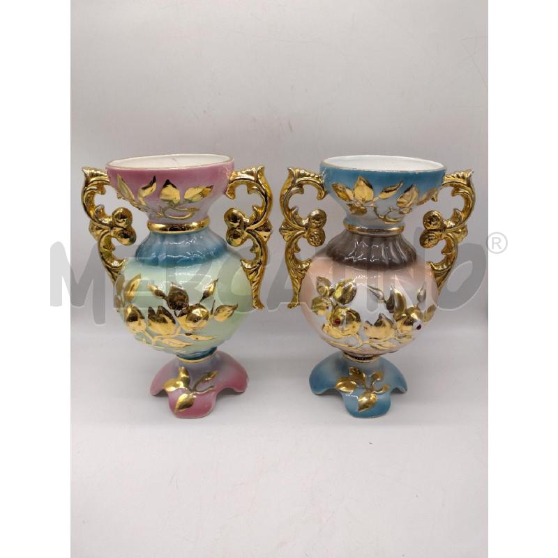VASO ORO ZECCHINO ROSA BLU ITALY 2PZ | Mercatino dell'Usato Oristano 1