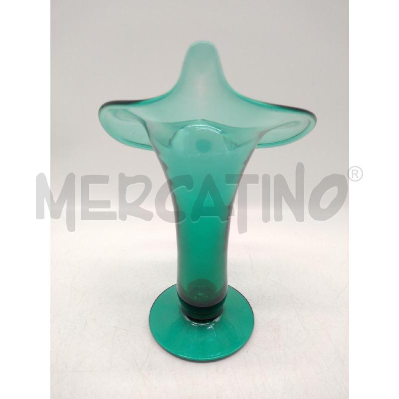 VASO VETRO MURANO BLU/VERDE | Mercatino dell'Usato Oristano 3