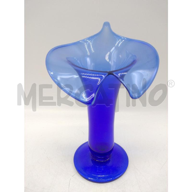 VASO VETRO MURANO BLU/VERDE | Mercatino dell'Usato Oristano 4