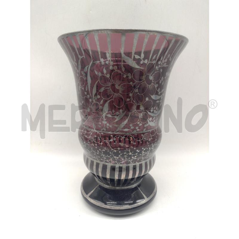 VASO VETRO VIOLA INSARGENTATI | Mercatino dell'Usato Oristano 1