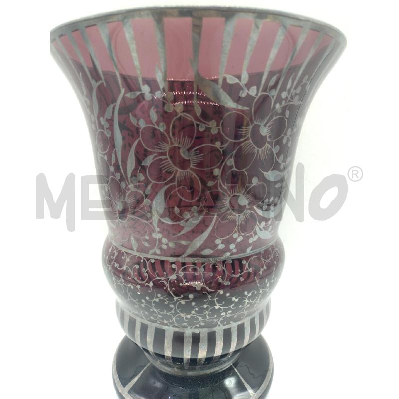VASO VETRO VIOLA INSARGENTATI | Mercatino dell'Usato Oristano 3
