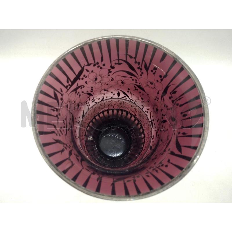 VASO VETRO VIOLA INSARGENTATI | Mercatino dell'Usato Oristano 4