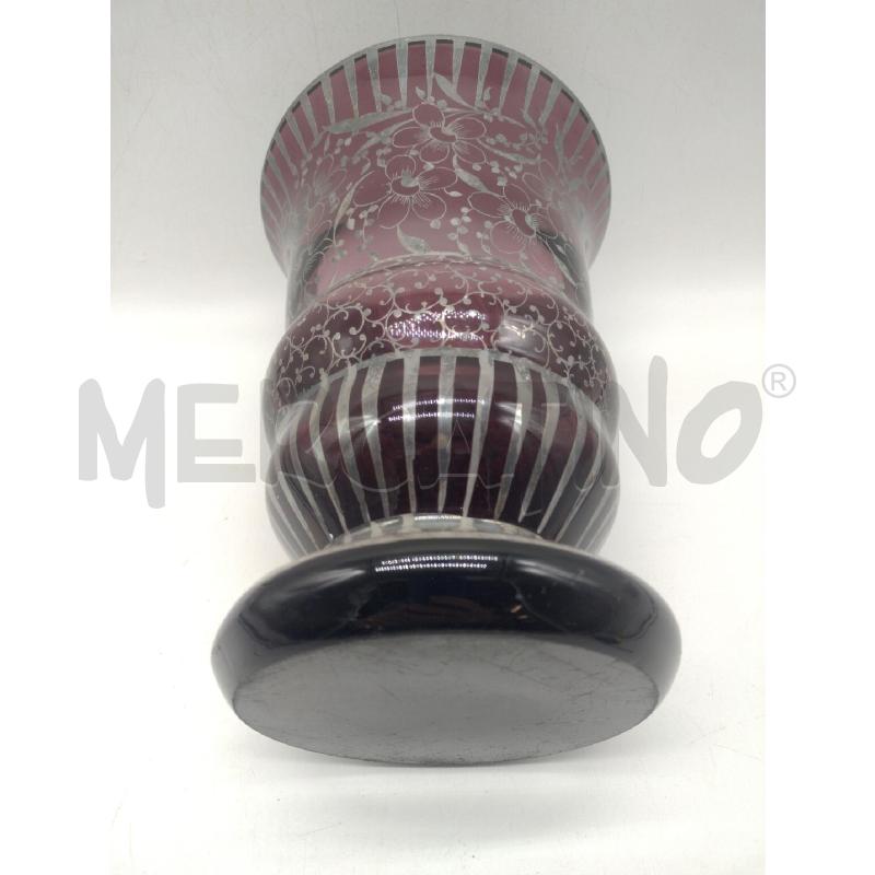 VASO VETRO VIOLA INSARGENTATI | Mercatino dell'Usato Oristano 5