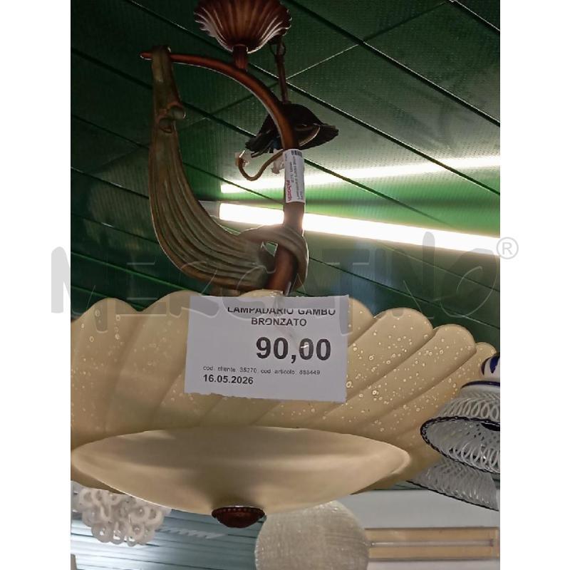 LAMPADARIO GAMBO BRONZATO | Mercatino dell'Usato Palermo 3