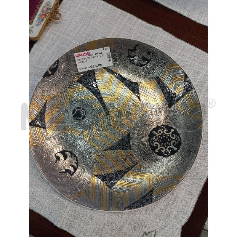 PIATTO DEC  ARGENTO E DORATO | Mercatino dell'Usato Palermo 4